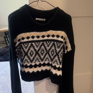 Altar'd State Black and White Geometric Sweater